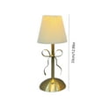 thumbnail image 3 of USB Rechargeable Bow Decorative Table Lamp - Three-color Ambient Light for Bedroom, Stylish Portable Desk Lamp with Adjustable Brightness, Energy-saving Lighting Decor, 12.99in/33cm, Khaki, 3 of 6