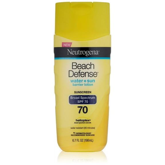 12 PACKS : Neutrogena Beach Defense Sunscreen Lotion with Broad Spectrum SPF 70 Protection, 6.7 Ounce