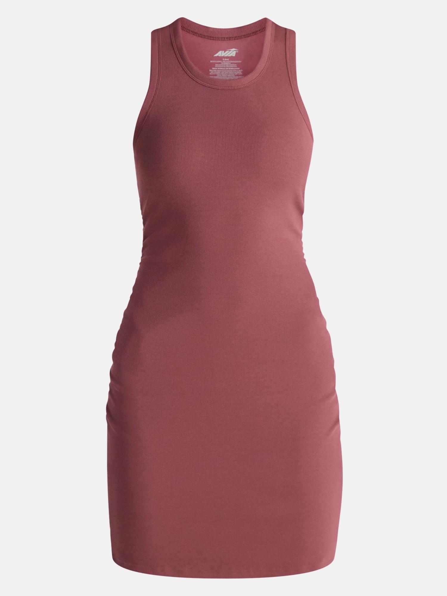 Avia Women's Ruched Ribbed Dress, Sizes XS-XXXL