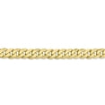 thumbnail image 4 of Auriga Fine Jewelry 10K Yellow Gold 6.75mm Flat Beveled Curb Anklet 9" for Women, 4 of 6