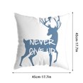 thumbnail image 3 of Fiudx Liquidación De Ofertas Flash Funda De Almohada Cojín De Sofá Azul Funda De Almohada De Felpa Corta Con Estampado De Letras, 3 of 4