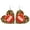 #01, variant on Baseball Softball Love Heart Leather Dangle Drop Earrings Valentine's Day Gift