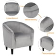 thumbnail image 5 of Renwick Modern Upholstered Tub Chair for Livingroom, Set of 2, Gray Velvet, 5 of 10