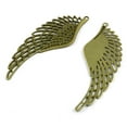 thumbnail image 4 of 6 x Antique Bronze Large hollow Filigree Angel Wing necklace Pendants, 4 of 7