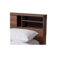 thumbnail image 4 of Baxton Studio Vanda Modern and Contemporary Two-Tone Walnut and Black Wood Queen Size Platform Bed, 4 of 5