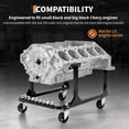 thumbnail image 4 of Engine Cradle with Wheels, 750 LBS Capacity Rolling Engine Stand, 4 Swivel Casters, 4 Mounting Positions, Steel Engine Dolly for Chevy Small Block and Big Block, 23.62 x 18.62 x 13.58 in, 4 of 6