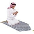thumbnail image 1 of Prayer Mat Padded Prayer Mat Muslim Prayer Mat With Tassels compatible Kids Adults, Gray, 1 of 5