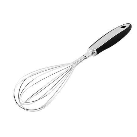 

Stainless Steel Egg Beater Rubber Handle Mixer Manual TPR Coil Whisk Mixing Blending and Beating by Kitchen Accessories 12 Inch (