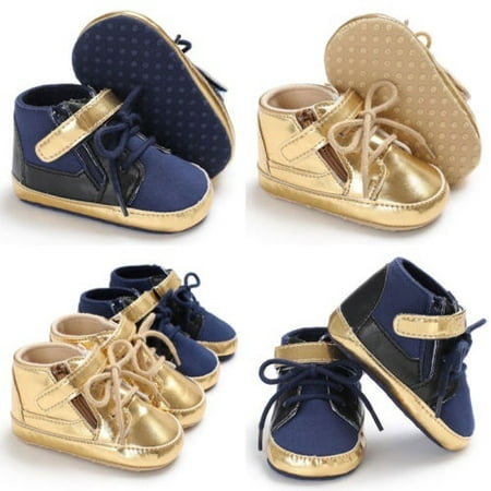 Baby Shoes PU Leather Newborn Walkers 0 to 18 Months Boys Girls Soft Warm Shoes
