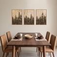 thumbnail image 5 of Pine Tree Framed Canvas Wall Art Set, Natural Woodland Landscape Wall Decor, Large Retro Forest Painting, Vintage Brown Artwork for Living Room, Bedroom, Kitchen, Study, Office - 16"x24"x3, 5 of 6