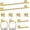 Brushed Gold, variant on 10 Pieces Black Towel Bar Set, 23.6 Inch Bathroom Accessories Set SUS304 Stainless Steel Bathroom Hardware Set Towel Racks for Bathroom Wall Mounted.