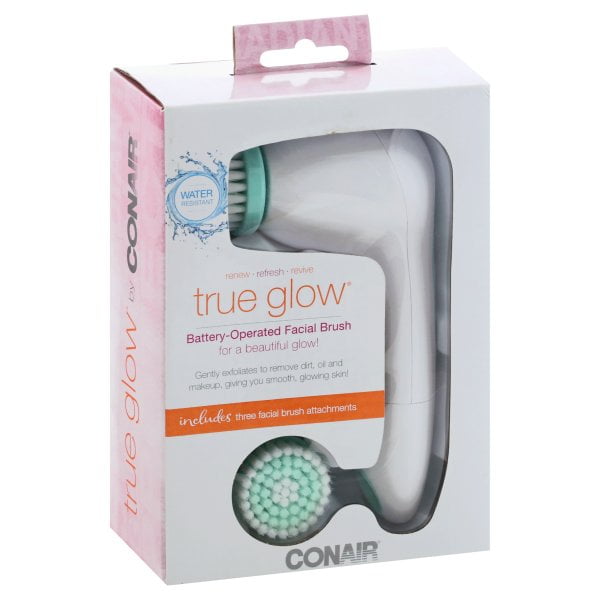 True Glow FCB6 Battery Operated Facial Cleaner, White