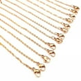 thumbnail image 6 of QQTDFG Wholesale In Bulk Lots Silver/Gold 316L Stainless Steel Rolo Oval Chain Necklace-Gold-10pcs-2mm wide-22 inch Necklace, 6 of 8