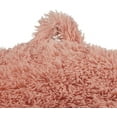 thumbnail image 3 of Klear Vu Shaggy Bed Rest Back Support Pillow - Large Reading Pillow, 30" x 21", Peach, 3 of 5