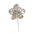 thumbnail image 3 of Decoración navideña de flor de Pascua artificial con tallo para interior y exterior. Champán, 3 of 9