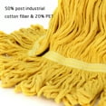 thumbnail image 5 of Bonison Commercial Use Wringer Style Replacement Mop Head For Clamp Mop With Looped Ends And Yarn Tailband, Heavy Duty And Long Lasting. (1, Yellow), 5 of 8