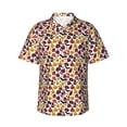 thumbnail image 4 of Wukai Halloween Pumpkin Men's Hawaiian Shirt Short Sleeve Casual Button Down Summer Beach Aloha Shirt Tropical Print Holiday Party, 4 of 8