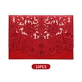 thumbnail image 2 of 10PCS Hollow Out Invitaciones de boda Tarjetas con sobres para bodas Despedida de soltera Compromiso Tomshoo Rojo/10 piezas, 2 of 7