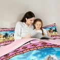 thumbnail image 5 of Castle Fairy Adults Farm Horse Queen Comforter Set,Boho Tribal Aztec Bedding Comforter Set, 5 of 8