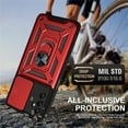 thumbnail image 2 of for Samsung Galaxy A05s 4G Case with Slide Camera Cover for Men, Military Grade Drop Phone Cover Case with Rotate Ring Kickstand for Samsung Galaxy A05s 4G SJ Red, 2 of 14