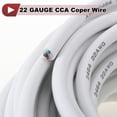 thumbnail image 5 of Unique Bargains Electrical Ground Wire Automotive Power Wire 33FT White TC 1 Pcs 22AWG 4 Conductor Fully Insulated& Soft Touch Jacket Universal, 5 of 7