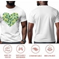 thumbnail image 4 of T-Shirts for Men, St. Patrick's Day Shamrock Crew Neck Cotton T-Shirt Men's Short Sleeve Green Ombre Love Heart, 4 of 8