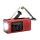 thumbnail image 4 of Radio de emergencia con manivela y conector para auriculares, linterna compacta de energía solar rojo, 4 of 9
