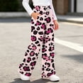 thumbnail image 2 of OGLCCG Girl's Leopard Print Pants Elastic Waist Wide Leg Cheetah Pants Lightweight Baggy Trousers Size 11-12, 2 of 5