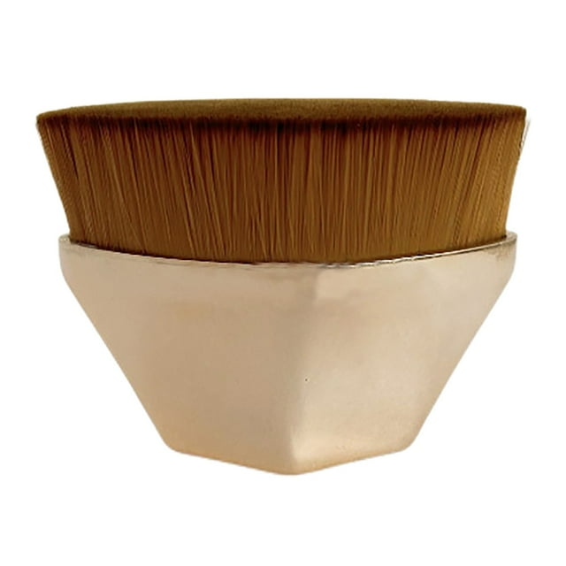 Brocha para base bronceadora para rostro y cuerpo. Brocha para base bronceadora. Brocha de maquillaje perfecta para una cobertura suave y uniforme.