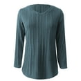 thumbnail image 4 of Women's Pullover Sweater Solid Color Knit V Neck Long Sleeve Fashionable Apparel for Women, 4 of 4