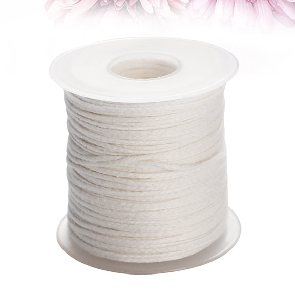 SEWCHICS Cotton Candle Wicks Braided for DIY Pillar Tapers Making, White, Sturdy