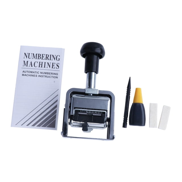 Rongfmy Machine de Numérotation Métal Tampon Automatique pour Numéros de Série Billets Numéros 8 Chiffres
