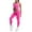Hot Pink, variant on Pilates Outfits Workout Sets for Women Seamless High Waist Leggings and Yoga Crop for Athletic Gym 2 Piece Set Excellent Stretch for Freedom