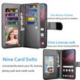 thumbnail image 2 of Galaxy S23/S23 Plus/S23 +/S23 Ultra 5G Wallet Case, Samsung Galaxy S23 Plus PU Leather Case,Njjex Luxury Leather [9 Card Slots Holder] Carrying Folio Flip Cover [Detachable Magnetic Hard Case]-Black, 2 of 5