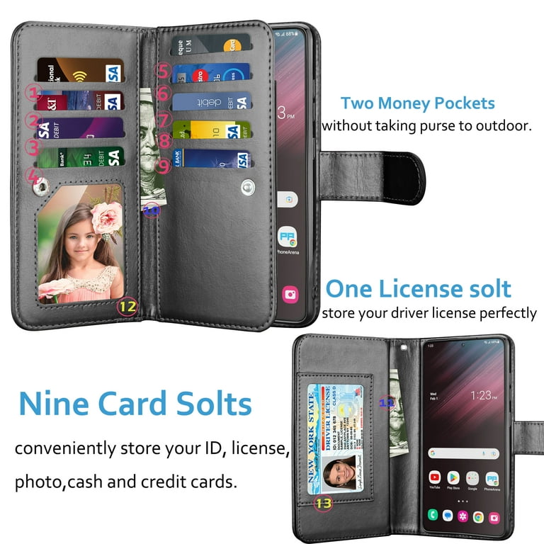 Luxury Dual Card Slot Apple iPhone Samsung Galaxy Back Case Cover