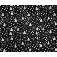 thumbnail image 4 of oneOone Polyester Lycra Black Fabric Snowflake,Star & Tree Diy Clothing Quilting Fabric Print Fabric By Yard 56 Inch Wide, 4 of 4