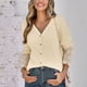 thumbnail image 5 of Blusa Con Cuello En V Camisa De Un Solo Pecho Blusa De Manga Larga Camisa De Otoño Para Mujer Blusa Informal De Poliéster Cuello En V Blusa De Botonadura Sencilla Panel De Encaje ANGGREK Albaricoque L, 5 of 8