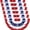 1.5x3 Feet,6 Pack, variant on 3 Pack 3x6 Ft American Pleated Fan Flag, USA Patriotic Flag Bunting Half Fan Banner for Outside Red White and Blue Decor Memorial Day Independence Day 4th of july Decorations