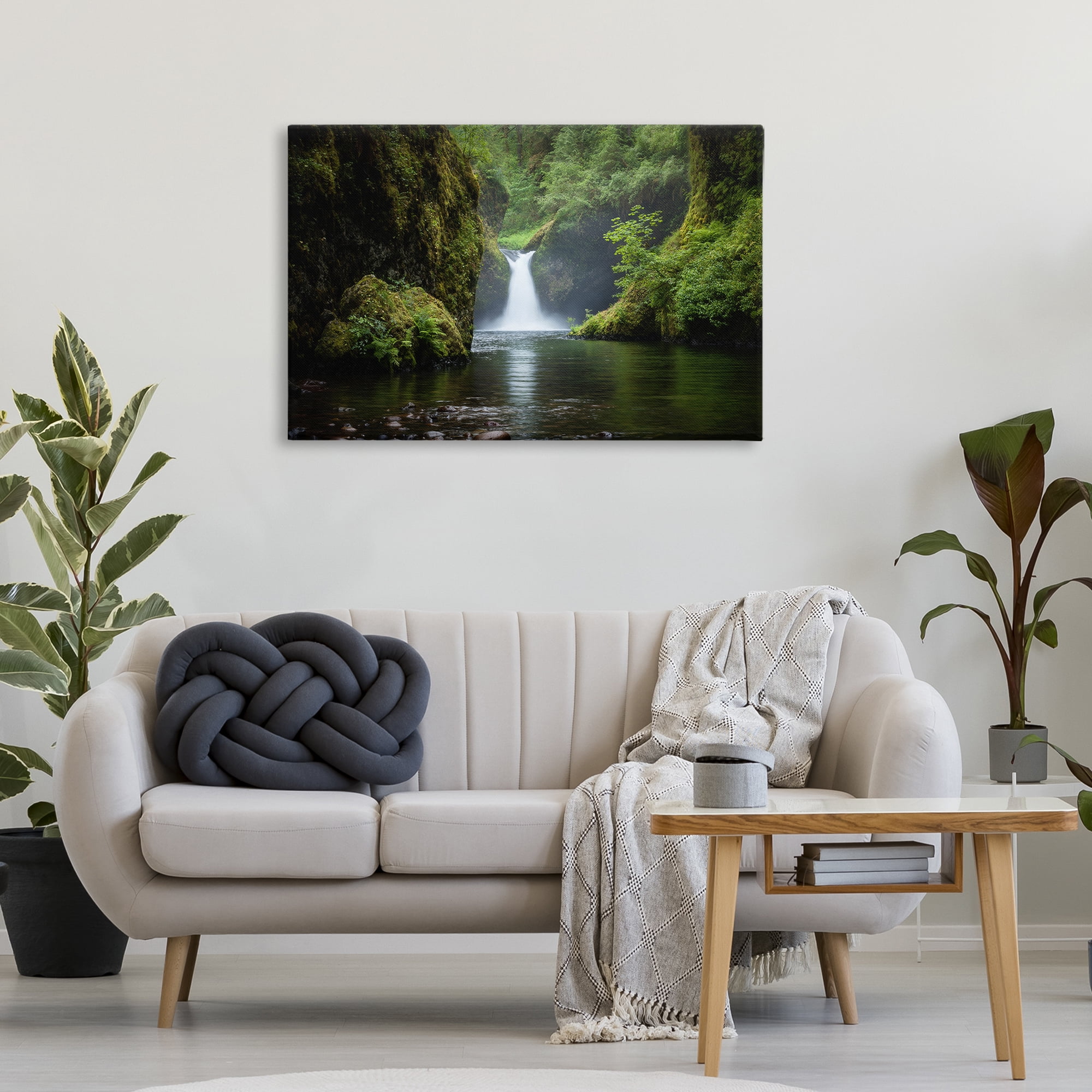 Stupell Industries Peaceful Waterfall Creek Landscape & Nature Photography Wrapped Canvas Art Print Wall Art, 36 x 24