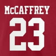 thumbnail image 5 of Men's Christian McCaffrey Scarlet San Francisco 49ers Player Icon T-Shirt, 5 of 5