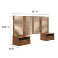thumbnail image 4 of Pemberly Row Tête de Lit Simple Moderne en Bois et Tables de Nuit en Noyer, 4 of 7