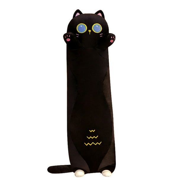 Long Cat Plush Body Pillow, Cute Kitten Sleeping Hugging Pillow, Kawaii