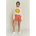 thumbnail image 3 of SMILEY FACE LONG SLEEVE CROP TOP, 3 of 10