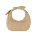 thumbnail image 2 of Summer Straw Handbag for Women Elegant Knotted Bow Top Handle Clutch Purse Casual Beach Tote, 2 of 5