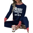 thumbnail image 4 of LilyLLL Womens Christmas 2pcs Pajamas Long Sleeve Tops Pants Loungwear Sleepwear Suit Plus Size Pjs, 4 of 4