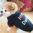 thumbnail image 4 of Dog Clothes I Love My Mommy&Daddy Design Outfit Apparel for Small Dogs Cats Pet Autumn Winter Warm Lining Cute Sweet Pug Yorkshire Chihuahua Pet Clothing, 4 of 5