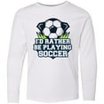 thumbnail image 3 of Inktastic I'd Rather Be Playing Soccer Long Sleeve Youth T-Shirt, 3 of 5