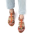 thumbnail image 3 of Sandalias planas para mujer, sandalias de verano, sandalias de vestir de gladiador, pantuflas de tobillo, correas tejidas, chancletas, tanga, zapatos de playa bohemios Adepaton WMZL-1678-5, 3 of 7