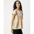 thumbnail image 3 of Moomaya Printed Cotton Short Sleeve Round Neck Top - Regular Fit Casual Day Top, 3 of 9