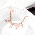 thumbnail image 3 of Pulsera de nota para mujer Encanto Tobillera ajustable en capas Adolescentes Niñas Joyería de tobillera de acero de titanio Feliz Sencillez, 3 of 5